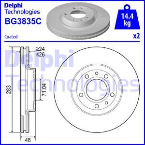 Delphi BG3835C - Спирачен диск vvparts.bg