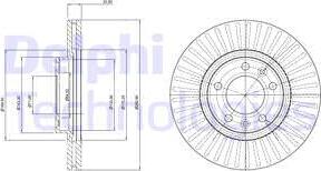 Delphi BG3835 - Спирачен диск vvparts.bg