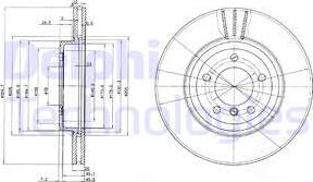 Delphi BG3830 - Спирачен диск vvparts.bg