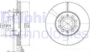 Delphi BG3833-C - Спирачен диск vvparts.bg