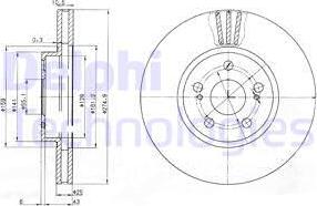 Delphi BG3823 - Спирачен диск vvparts.bg