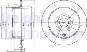 Delphi BG3822 - Спирачен диск vvparts.bg