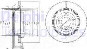 Delphi BG3872 - Спирачен диск vvparts.bg