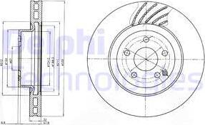 Delphi BG3877 - Спирачен диск vvparts.bg