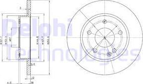 Delphi BG3394 - Спирачен диск vvparts.bg