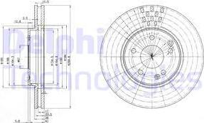 Delphi BG3396C - Спирачен диск vvparts.bg