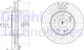 Delphi BG3396 - Спирачен диск vvparts.bg