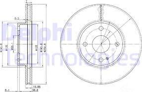 Delphi BG3393 - Спирачен диск vvparts.bg