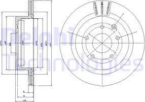 Delphi BG3354 - Спирачен диск vvparts.bg