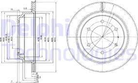 Delphi BG3353 - Спирачен диск vvparts.bg