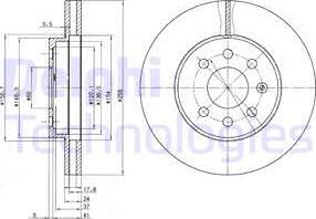 Delphi BG3334 - Спирачен диск vvparts.bg