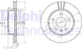 Delphi BG3296 - Спирачен диск vvparts.bg