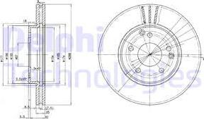 Delphi BG3240C - Спирачен диск vvparts.bg