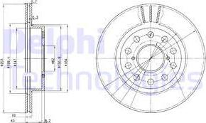 Delphi BG3268 - Спирачен диск vvparts.bg