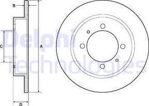 Delphi BG3203C - Спирачен диск vvparts.bg