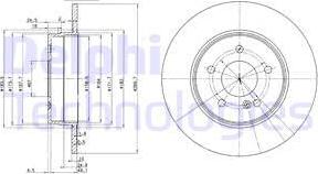 Delphi BG3239C - Спирачен диск vvparts.bg