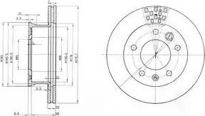 Delphi BG3236C - Спирачен диск vvparts.bg