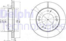 Delphi BG3226 - Спирачен диск vvparts.bg