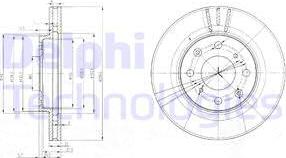 Delphi BG3794 - Спирачен диск vvparts.bg