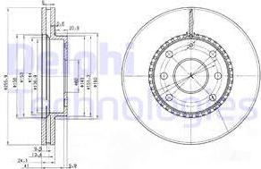 Delphi BG3790 - Спирачен диск vvparts.bg