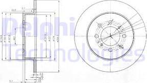 Delphi BG3793 - Спирачен диск vvparts.bg