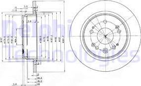 Delphi BG3797 - Спирачен диск vvparts.bg