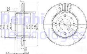 Delphi BG3749 - Спирачен диск vvparts.bg