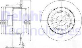 Delphi BG3745 - Спирачен диск vvparts.bg