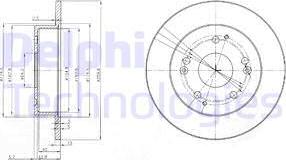 Delphi BG3746 - Спирачен диск vvparts.bg