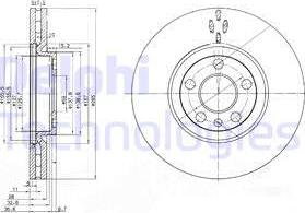 Delphi BG3740 - Спирачен диск vvparts.bg