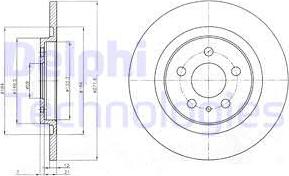 Delphi BG3741 - Спирачен диск vvparts.bg