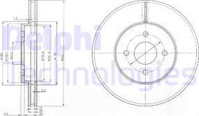 Delphi BG3742 - Спирачен диск vvparts.bg