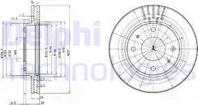 Delphi BG3750 - Спирачен диск vvparts.bg