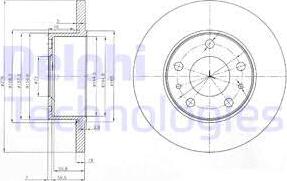 Delphi BG3751 - Спирачен диск vvparts.bg