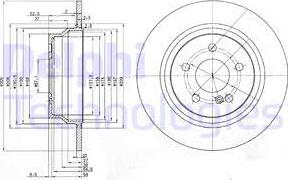 Delphi BG3757 - Спирачен диск vvparts.bg