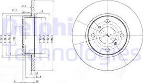 Delphi BG3769 - Спирачен диск vvparts.bg