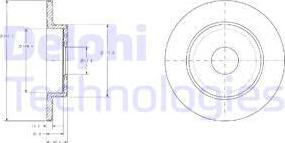 Delphi BG3761 - Спирачен диск vvparts.bg