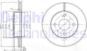 Delphi BG3763 - Спирачен диск vvparts.bg