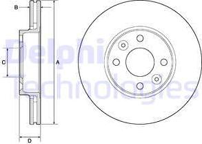 Delphi BG3762C-18B1 - Спирачен диск vvparts.bg