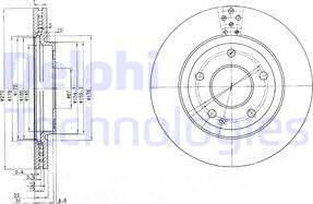 Delphi BG3709 - Спирачен диск vvparts.bg