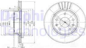 Delphi BG3702C - Спирачен диск vvparts.bg