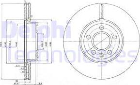 Delphi BG3719 - Спирачен диск vvparts.bg