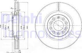 Delphi BG3714 - Спирачен диск vvparts.bg