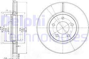 Delphi BG3716 - Спирачен диск vvparts.bg