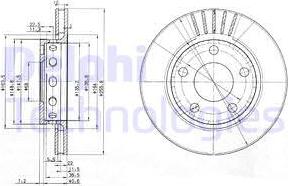 Delphi BG3785 - Спирачен диск vvparts.bg