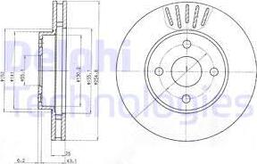 Delphi BG3781 - Спирачен диск vvparts.bg