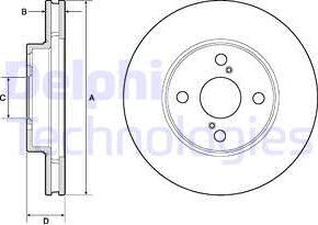 Delphi BG3734 - Спирачен диск vvparts.bg