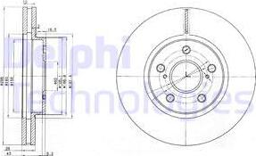 Delphi BG3735 - Спирачен диск vvparts.bg