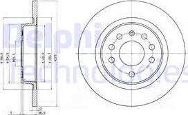 Delphi BG3731C - Спирачен диск vvparts.bg