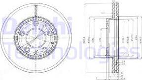 Delphi BG3724 - Спирачен диск vvparts.bg